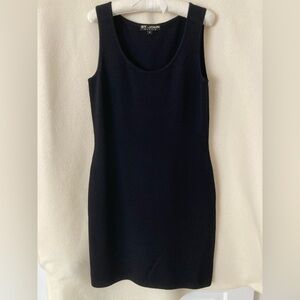 Black Santana knit dress from St. John’s